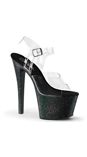 Clear/Black Glitter