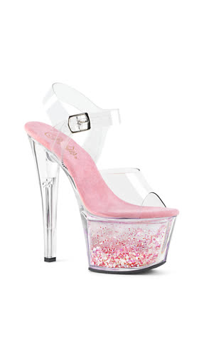 Clr/Clr-Baby Pink Glitter