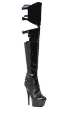 Cut Out Thigh High Buckle Boots