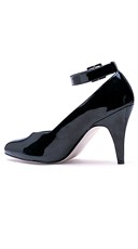 4" Heel Wide Width Pumps with Ankle Strap
