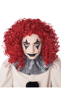 Red Corkscrew Curls Clown Wig