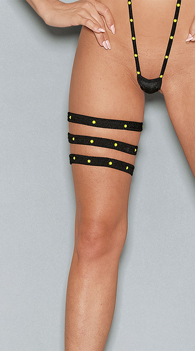 Black Light Glow Leg Garter Set