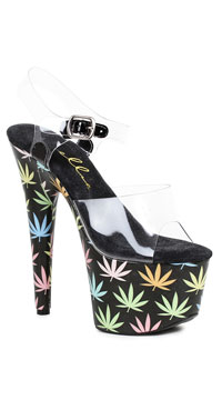Marijuana Stiletto Sandal