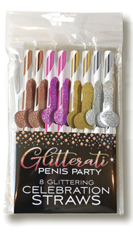 Glitterati Penis Party Cocktail Straws