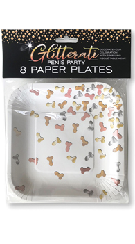 Glitterati Penis Party Plates