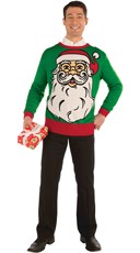 Santa Print Christmas Sweater