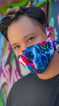 Rainbow Lightening Tailored Face Mask
