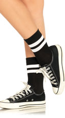 Trendy Athletic Striped Anklet Socks