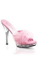  -  - Baby Pink Satin-Fur/Clear