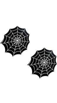 Glittering Blacklight Spiderweb Pasties