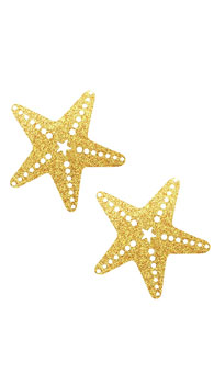Glittering Gold Starfish Pasties