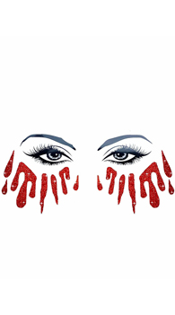 Bloody Awesome Red Glitter Tears Stickers