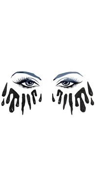 Bloody Awesome Black Glitter Tears Stickers