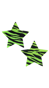 Rad Zeebs Neon Green Star Pasties