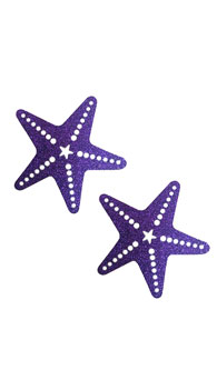Glittering Purple Starfish Pasties