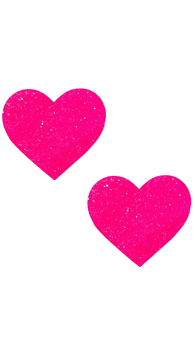 Glittering Pink Watermelly Heart Pasties