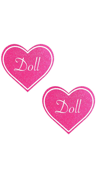 Glittering Doll Heart Pasties