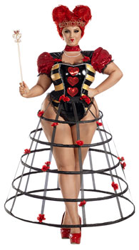 Plus Size Caged Heart Queen Costume