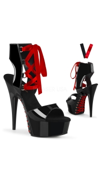6 Inch Naughty Lace-Up Heel Sandal