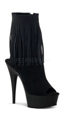 Suede Fringed Ankle Boot