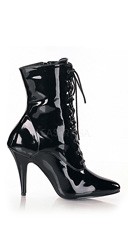 4 Inch Lace-Up Ankle Boot with Side Zip