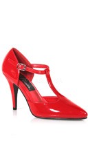4 Inch T-strap D'orsay Style Pump