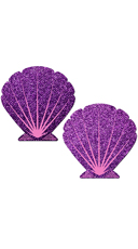 Glitter Purple and Pink Seashell Pasties