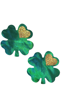 Holographic Four Leaf Clover Pasties