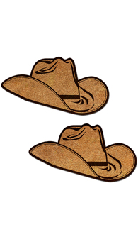 Wild West Brown Suede Cowboy Hat Nipple