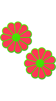 Glow in the Dark Neon Daisy Pasties