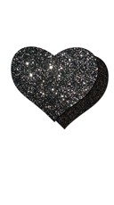 Dark Love Glitter Heart Pasties