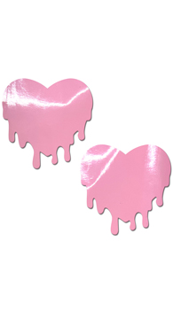 Baby Pink Melty Heart Vinyl Pasties