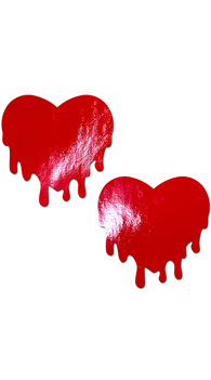 Red Melty Heart Vinyl Pasties
