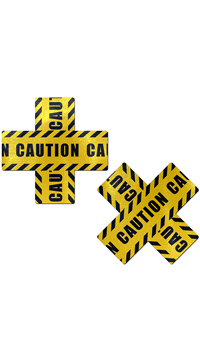 Crossed Caution Tape Pasties
