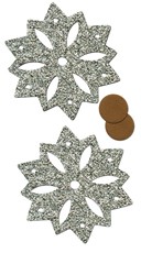 Silver Glitter Snowflakes with Nipple Guards