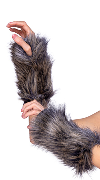 Faux Fur Wolf Gloves