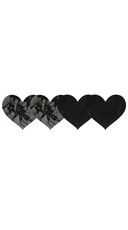 Satin And Lace Hearts Pasties 2 Pack
