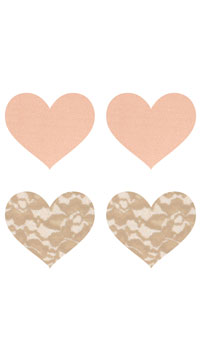 2-Pack Nude Ambition Heart Pasties