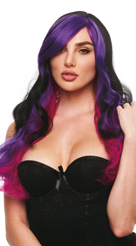 Brandi Black and Purple Wig