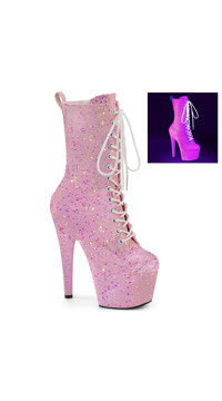  - Neon B. Pink Iridescent Glitter/M