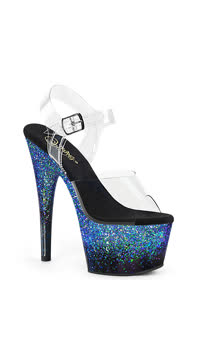  - Clr/Blk-Blue Multi Glitter