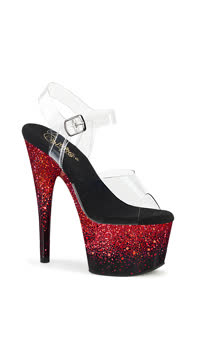  - Clr/Blk-Red Glitter