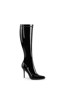 4" Heel Stretch Knee Boot, Side Zip