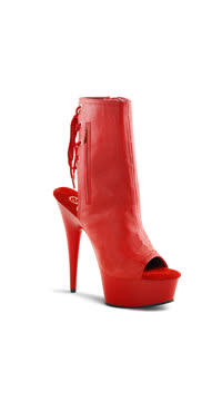  - Red Faux Leather/Red