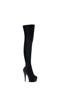 6" Heel, 1 3/4" PF Thigh High Velvet Boot