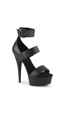 6" Heel, 1 3/4" PF Close Back Triple Band Ankle Strap Sandal