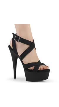 6" Heel, 1 3/4" PF Criss Cross Ankle Strap Sandal