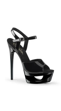 6 1/2" Heel, 1 3/4" Cut-Out PF Ankle Strap Sandal