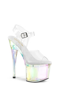 7" Heel, 3" PF Ankle Strap Sandal