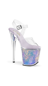 8" Heel, 4" PF Ankle Strap Sandal